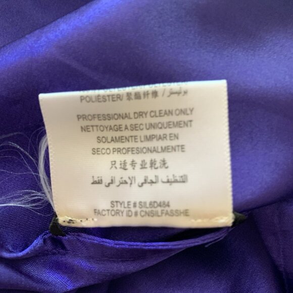 BCBG Maxazria Milkmaid Mini Dress Size 10 Purple Silk Y2k Fairy Whimsigoth Party - Picture 13 of 14